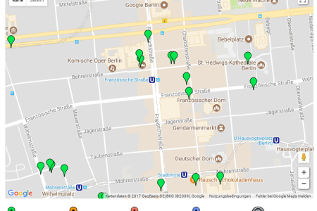 hotelmap mit Reiserichtlinien als Farben